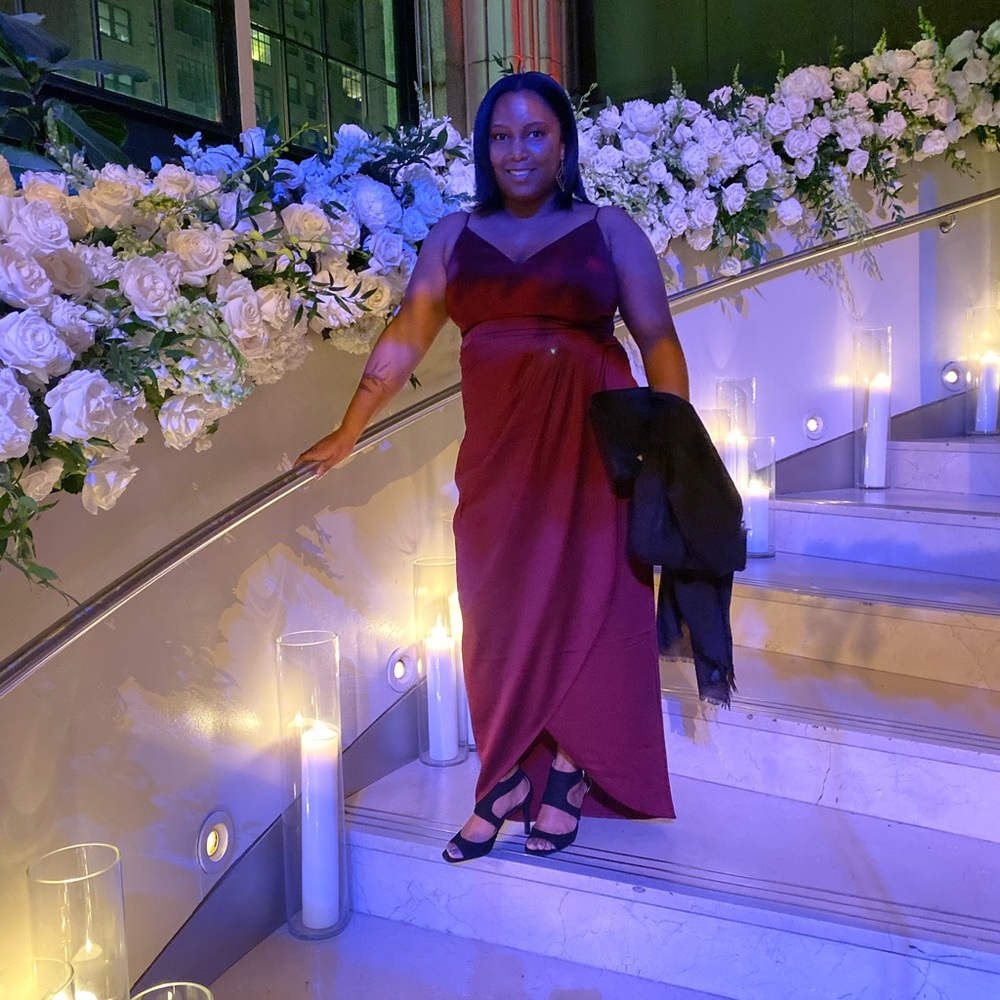 Faux wrap dress